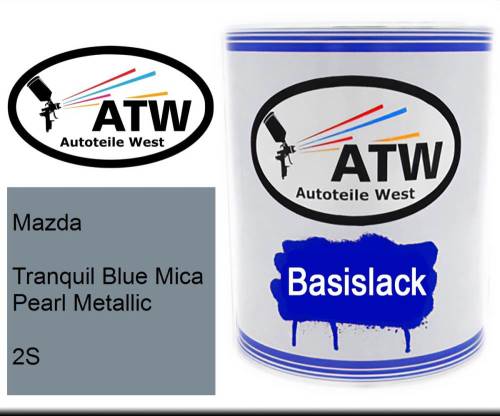 Mazda, Tranquil Blue Mica Pearl Metallic, 2S: 1L Lackdose, von ATW Autoteile West.